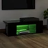 Kép 4/11 - Fekete TV-szekrény LED lámpákkal 90 x 39 x 30 cm