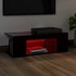 Kép 6/11 - Fekete TV-szekrény LED lámpákkal 90 x 39 x 30 cm