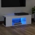Kép 1/11 - Magasfényű fehér TV-szekrény LED lámpákkal 90 x 39 x 30 cm