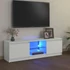 Kép 1/10 - Fehér TV-szekrény LED lámpákkal 120 x 30 x 35,5 cm