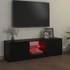 Kép 3/10 - Fekete TV-szekrény LED lámpákkal 120 x 30 x 35,5 cm