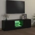 Kép 4/10 - Fekete TV-szekrény LED lámpákkal 120 x 30 x 35,5 cm