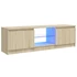 Kép 2/10 - Sonoma tölgy színű TV-szekrény LED lámpákkal 120x30x35,5 cm