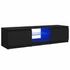 Kép 2/11 - Fekete TV-szekrény LED lámpákkal 140 x 40 x 35,5 cm