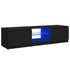 Kép 2/11 - Fekete TV-szekrény LED lámpákkal 140 x 40 x 35,5 cm