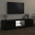 Kép 9/11 - Fekete TV-szekrény LED lámpákkal 140 x 40 x 35,5 cm