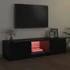 Kép 10/11 - Fekete TV-szekrény LED lámpákkal 140 x 40 x 35,5 cm