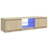 Kép 2/11 - Sonoma tölgy színű TV-szekrény LED lámpákkal 140x40x35,5 cm