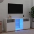 Kép 1/11 - Fehér TV-szekrény LED lámpákkal 120 x 30 x 50 cm