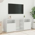 Kép 4/11 - Magasfényű fehér TV-szekrény LED lámpákkal 120 x 30 x 50 cm