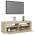Kép 7/11 - Sonoma tölgy színű TV-szekrény LED-lámpákkal 120 x 35 x 40 cm