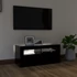 Kép 3/11 - Fekete TV-szekrény LED-világítással 90x35x40 cm