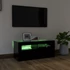 Kép 4/11 - Fekete TV-szekrény LED-világítással 90x35x40 cm