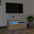 Kép 1/11 - Sonoma tölgy színű TV-szekrény LED-világítással 90 x 35 x 40 cm