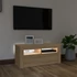 Kép 3/11 - Sonoma tölgy színű TV-szekrény LED-világítással 90 x 35 x 40 cm