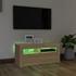 Kép 4/11 - Sonoma tölgy színű TV-szekrény LED-világítással 90 x 35 x 40 cm