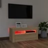 Kép 5/11 - Sonoma tölgy színű TV-szekrény LED-világítással 90 x 35 x 40 cm