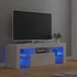 Kép 1/11 - Magasfényű fehér TV-szekrény LED-lámpákkal 120 x 35 x 40 cm