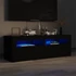 Kép 1/11 - Fekete TV-szekrény LED-lámpákkal 120 x 35 x 40 cm