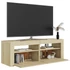 Kép 6/11 - Sonoma tölgy színű TV-szekrény LED-lámpákkal 120 x 35 x 40 cm