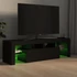 Kép 5/11 - Fekete TV-szekrény LED-világítással 140 x 36,5 x 40 cm