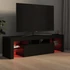 Kép 6/11 - Fekete TV-szekrény LED-világítással 140 x 36,5 x 40 cm