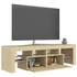 Kép 7/11 - Sonoma tölgy színű TV-szekrény LED-lámpákkal 140 x 36,5 x 40 cm