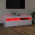 Kép 4/11 - Magasfényű fehér TV-szekrény LED-lámpákkal 120 x 35 x 40 cm