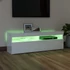 Kép 5/11 - Magasfényű fehér TV-szekrény LED-lámpákkal 120 x 35 x 40 cm