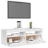 Kép 6/11 - Magasfényű fehér TV-szekrény LED-lámpákkal 120 x 35 x 40 cm