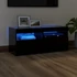 Kép 1/11 - Fekete TV-szekrény LED-világítással 90x35x40 cm