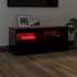 Kép 5/11 - Fekete TV-szekrény LED-világítással 90x35x40 cm