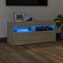 Kép 1/11 - Sonoma tölgy színű TV-szekrény LED-világítással 90 x 35 x 40 cm