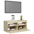 Kép 6/11 - Sonoma tölgy színű TV-szekrény LED-világítással 90 x 35 x 40 cm