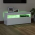 Kép 4/11 - Magasfényű fehér TV-szekrény LED lámpákkal 90x35x40 cm