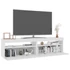 Kép 3/11 - 2 db fehér TV-szekrény LED-világítással 75 x 35 x 40 cm