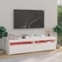 Kép 5/11 - 2 db fehér TV-szekrény LED-világítással 75 x 35 x 40 cm