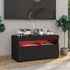 Kép 5/11 - Fekete TV-szekrény LED-világítással 75 x 35 x 40 cm