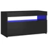 Kép 7/11 - Fekete TV-szekrény LED-világítással 75 x 35 x 40 cm