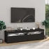 Kép 3/11 - 2 db fekete TV-szekrény LED-világítással 75 x 35 x 40 cm