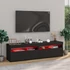 Kép 5/11 - 2 db fekete TV-szekrény LED-világítással 75 x 35 x 40 cm
