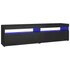 Kép 7/11 - 2 db fekete TV-szekrény LED-világítással 75 x 35 x 40 cm