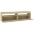 Kép 11/11 - 2 db sonoma tölgy színű TV-szekrény LED-ekkel 75 x 35 x 40 cm