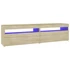 Kép 7/11 - 2 db sonoma tölgy színű TV-szekrény LED-ekkel 75 x 35 x 40 cm