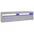 Kép 7/11 - 2 db betonszürke TV-szekrény LED-világítással 75 x 35 x 40 cm
