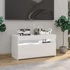 Kép 4/11 - Magasfényű fehér TV-szekrény LED-világítással 75x35x40 cm