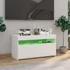Kép 5/11 - Magasfényű fehér TV-szekrény LED-világítással 75x35x40 cm
