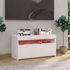 Kép 6/11 - Magasfényű fehér TV-szekrény LED-világítással 75x35x40 cm
