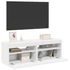 Kép 1/11 - 2 db fehér TV-szekrény LED-lámpákkal 60 x 35 x 40 cm