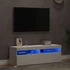 Kép 4/11 - 2 db fehér TV-szekrény LED-lámpákkal 60 x 35 x 40 cm